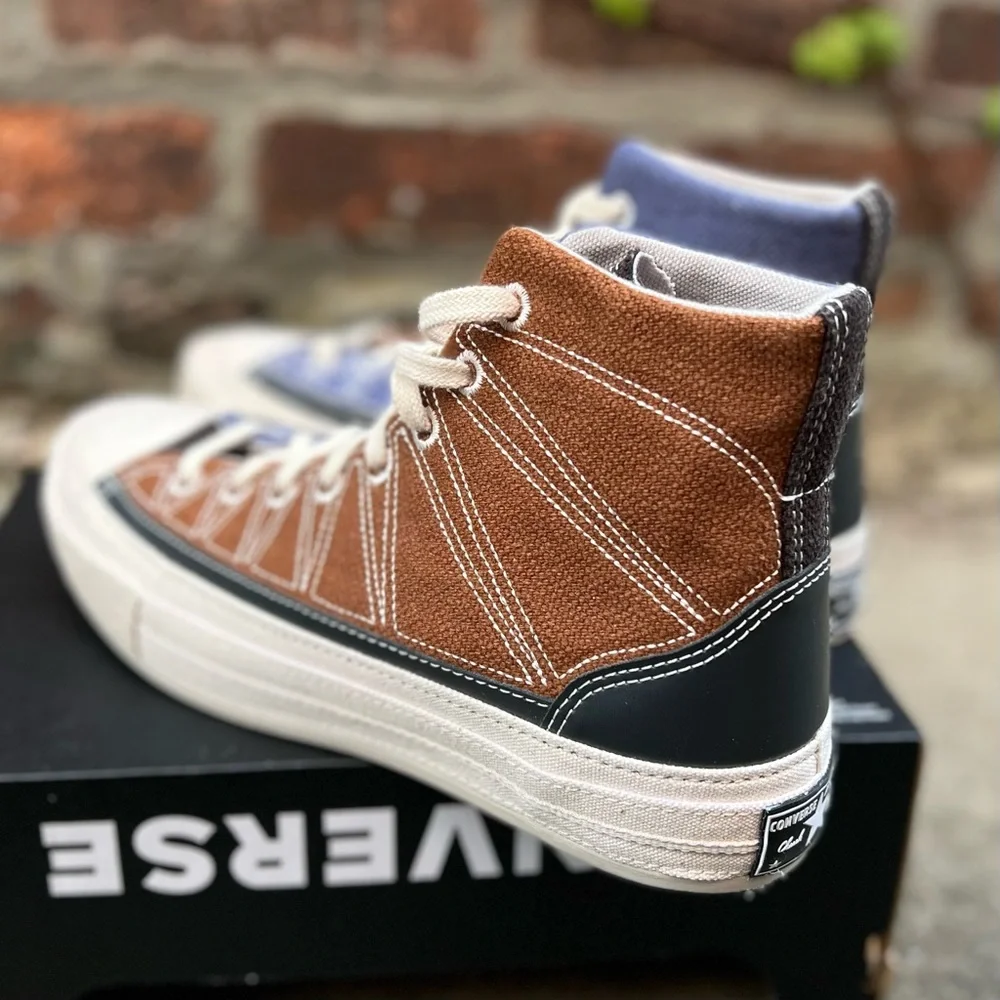 Converse Chuck Taylor All Star 70 Hi Blue Brown Cozy Granola Shoe Womens 9 NEW - Picture 5 of 7